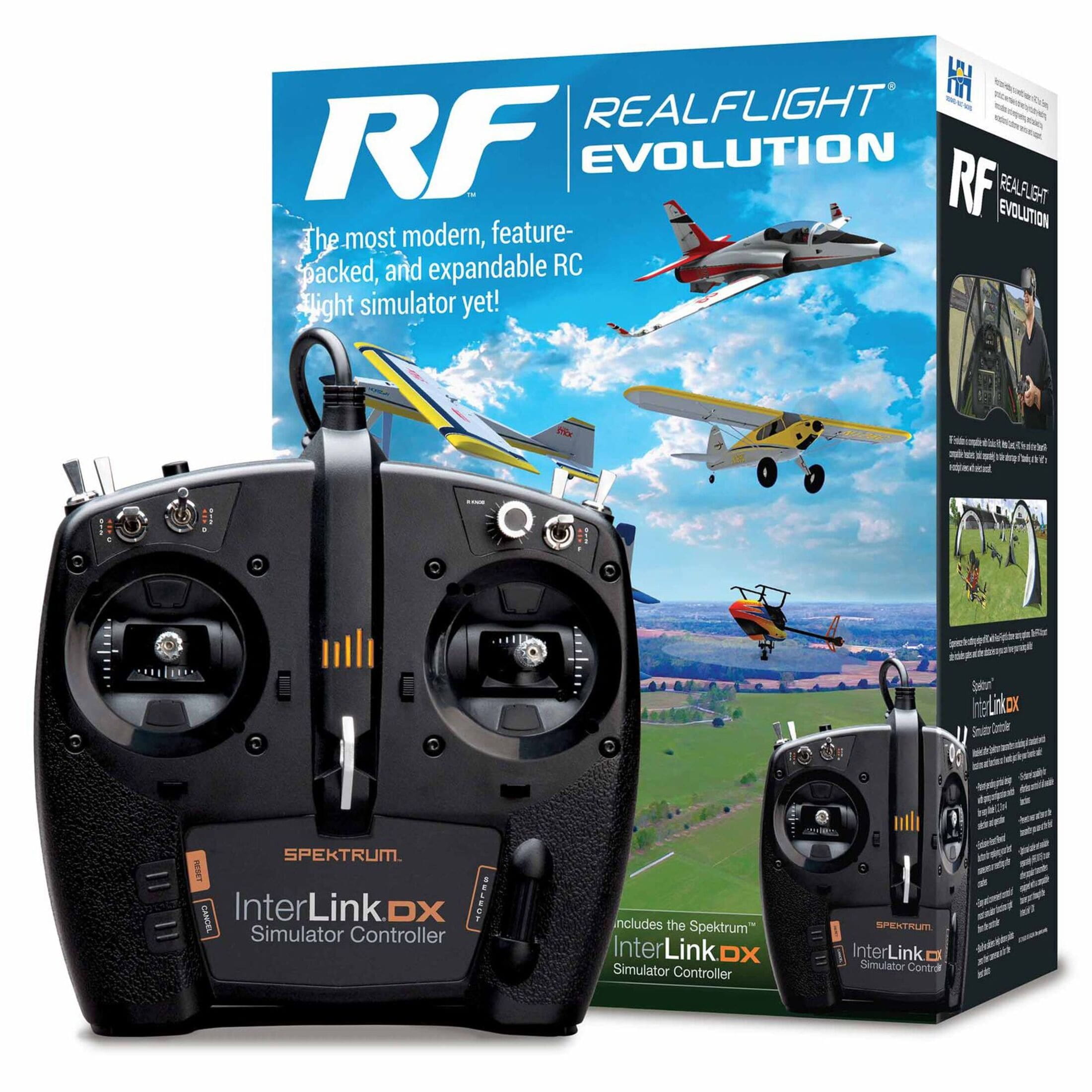 RealFlight Evolution Flug Simulator Sender mit Software realflight-horizon-hobby-flugsimulator-mit-sender