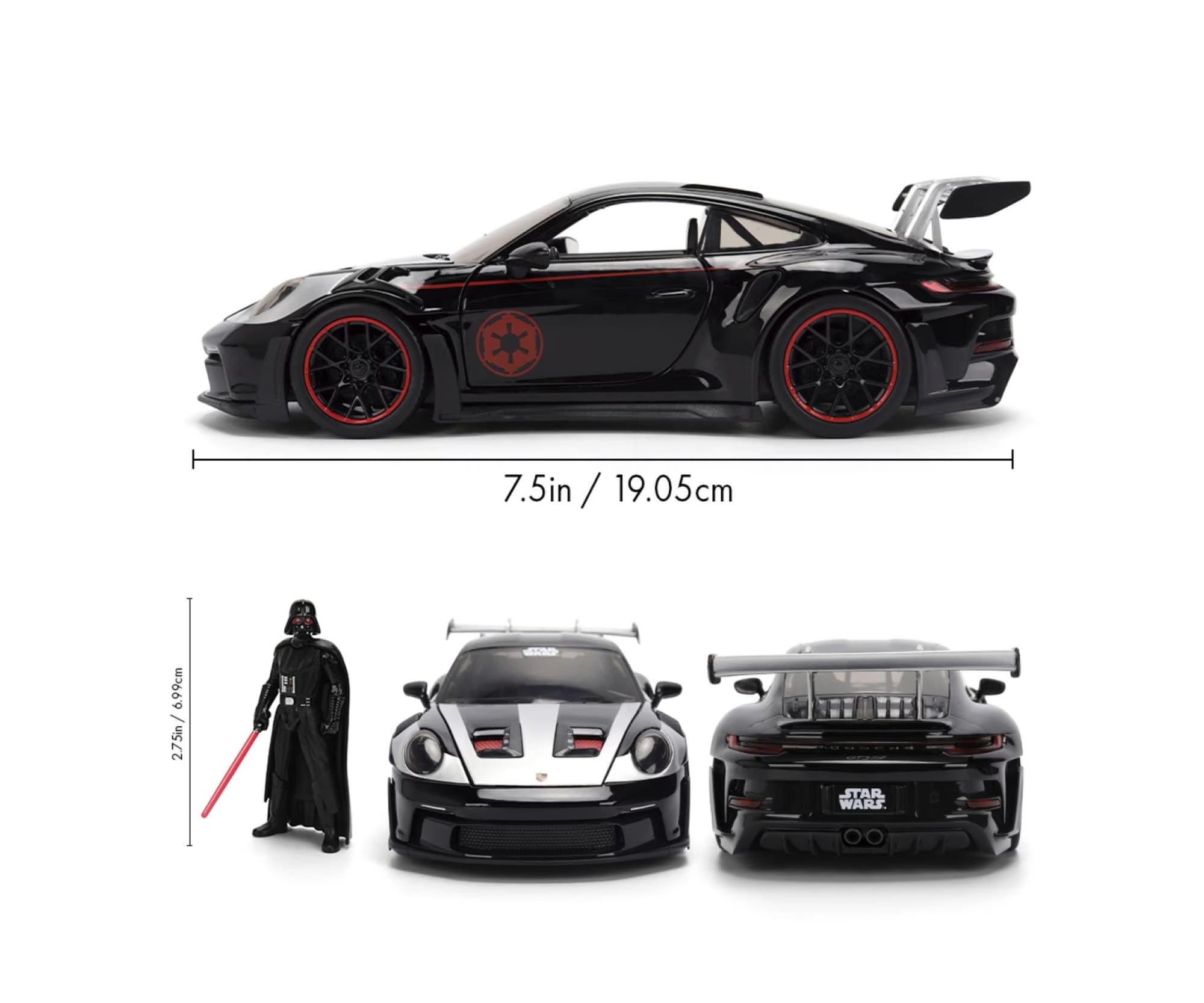 Jada Toys Star Wars Darth Vader Porsche 911 GT3 RS 992 1_24 mit Figur