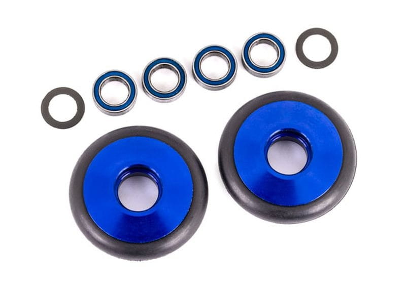 Traxxas Wheelie-Bar-Raeder 6061-T6 Alu blau eloxiert _KT - RC-Zubehoer