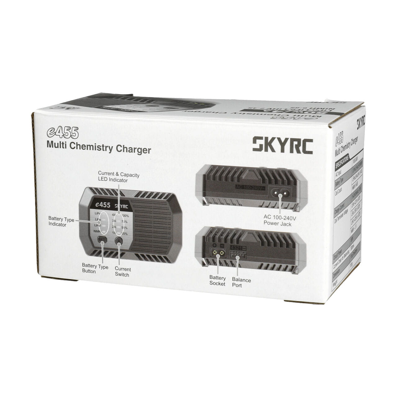 SkyRC e455 AC Ladegerät NiMh 6-8 / LiPo 2-4s 1-4A 50W SkyRC e455 AC Ladegerät NiMh 6-8 / LiPo 2-4s 1-4A 50W