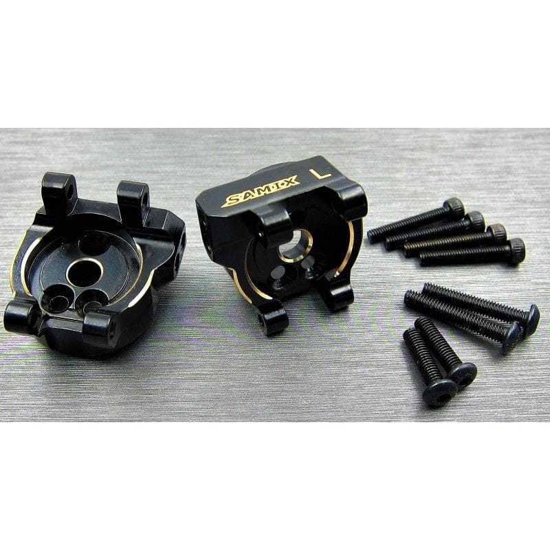 SAMIX Messing Radtraeger hinten schwarz fuer Traxxas TRX4 - 6 - RC-Zubehoer
