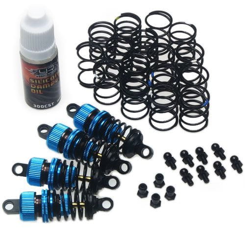 Thicon 1_10 Oeldruck-Stossdaempfer 55mm Alu 4 Stueck mit Oel - RC-Zubehoer