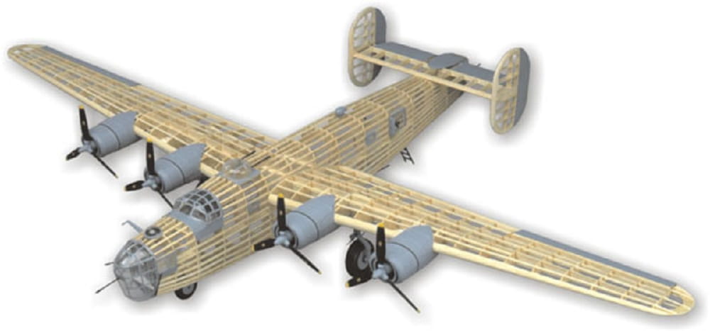 Guillow's Standmodell B-24D Liberator Giant US Bomber Balsa Bausatz 1:28