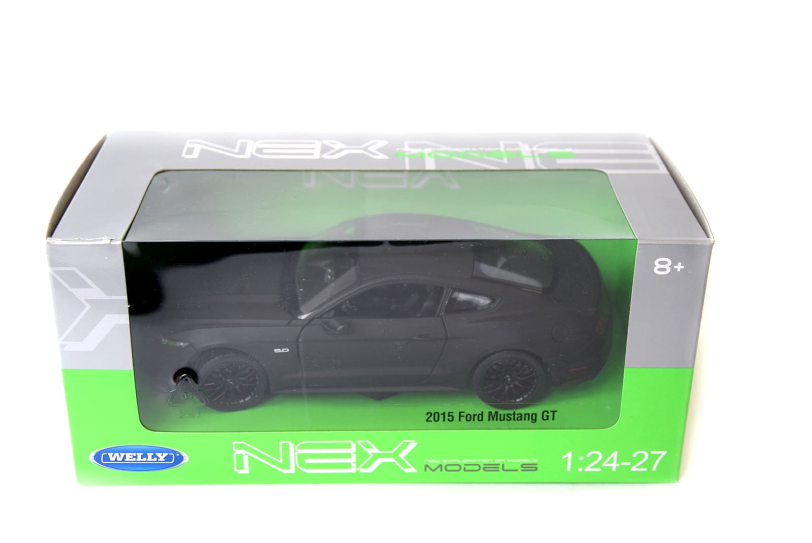 Welly Modellauto 1:24 2015 Ford Mustang GT Matt Schwarz