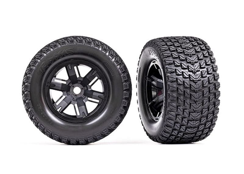 Traxxas Gravix Racing-Reifen auf schwarzen X-Maxx-Felgen _2_ - RC-Zubehoer
