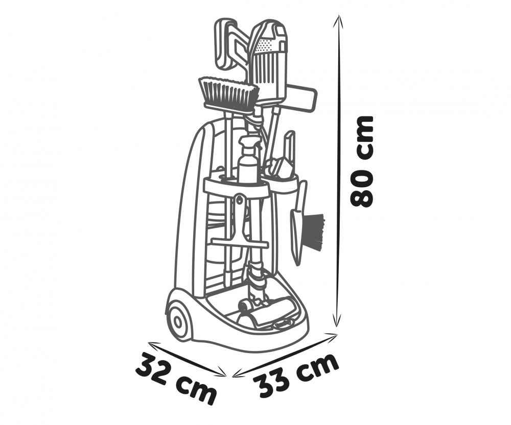 Smoby Rowenta Reinigungstrolley + Staubsauger