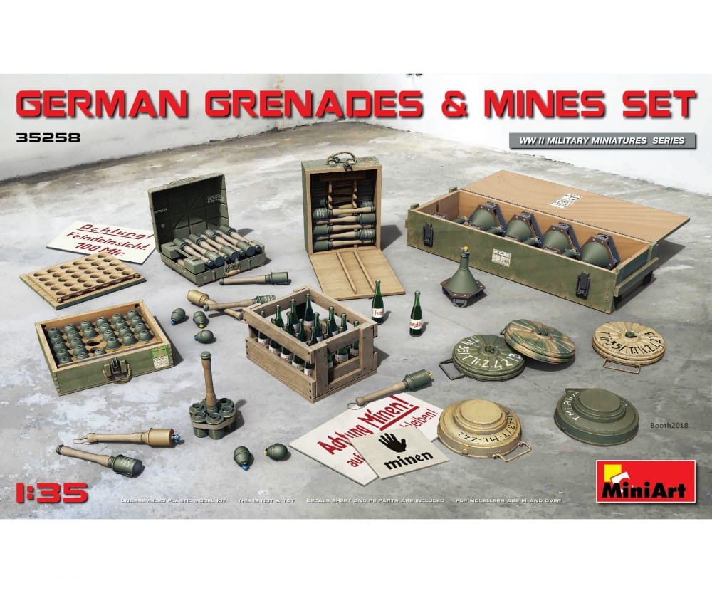 Plastikmodellbau von Miniart 1-35 dt granaten minen set