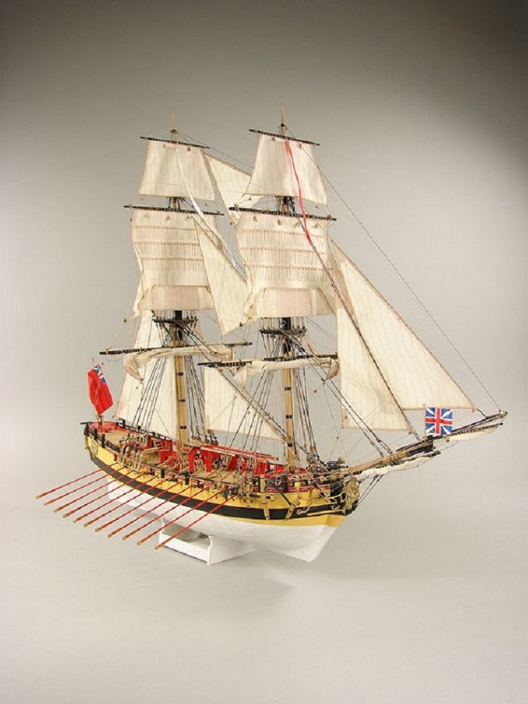 HMS WOLF 1752 Laser-Cut Modellbausatz 1_72 Schiffsmodell Bausatz