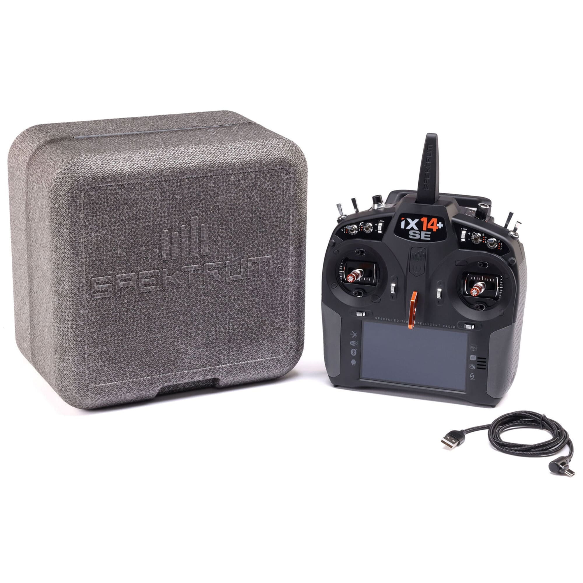 Spektrum iX14_ SE 20-Kanal DSMX Sender mit 250 Modellspeichern und praezisen Gimbals Spektrum iX14_ SE 20-Kanal DSMX Sender mit Android Touchscreen und Smart-Technologie