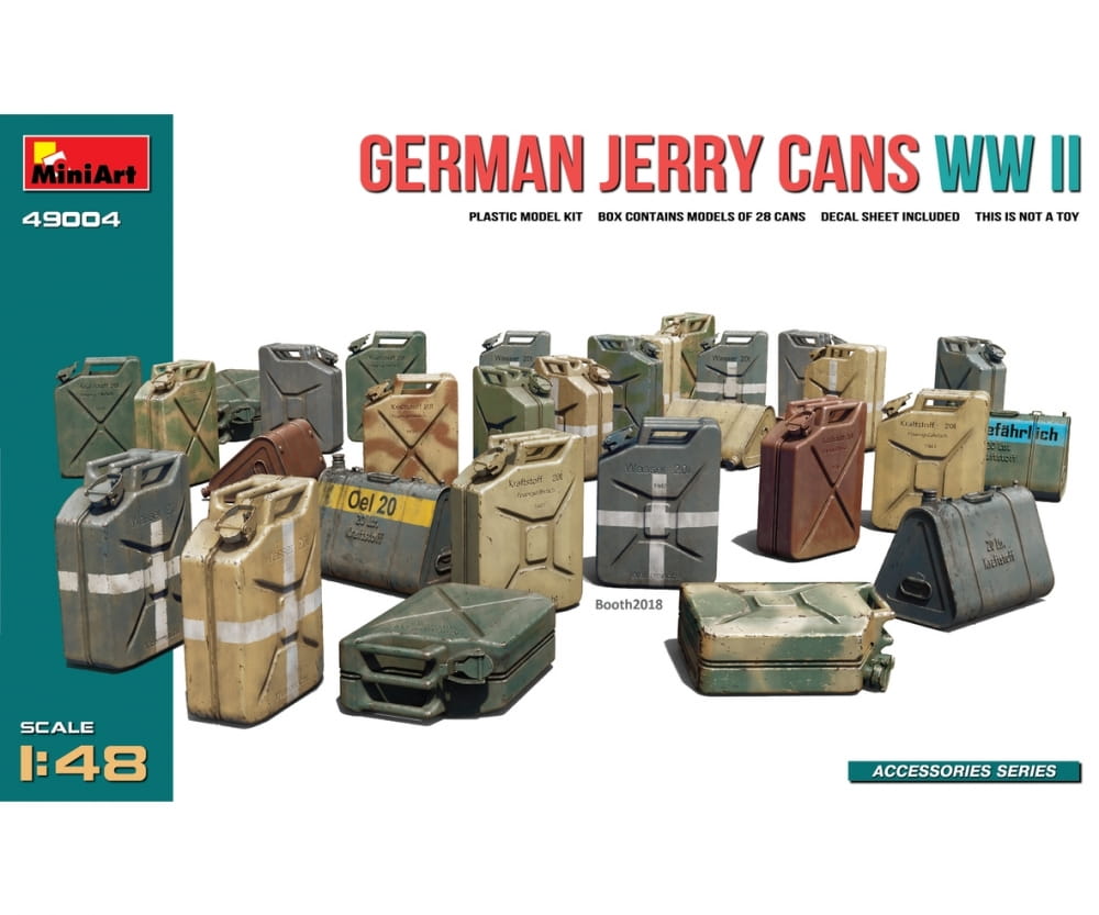 MiniArt 1:48 WW2 Dt. Kraftstoffkanister (28) Plastik Modellbau