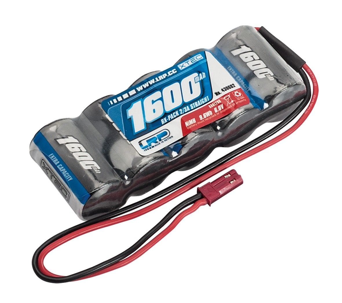 LRP XTEC RX-pack Straight 2/3A NiMH - BEC - 6.0V - 1600mAh Empfängerakku LRP XTEC RX-pack Straight 2/3A NiMH - BEC - 6.0V - 1600mAh Empfängerakku
