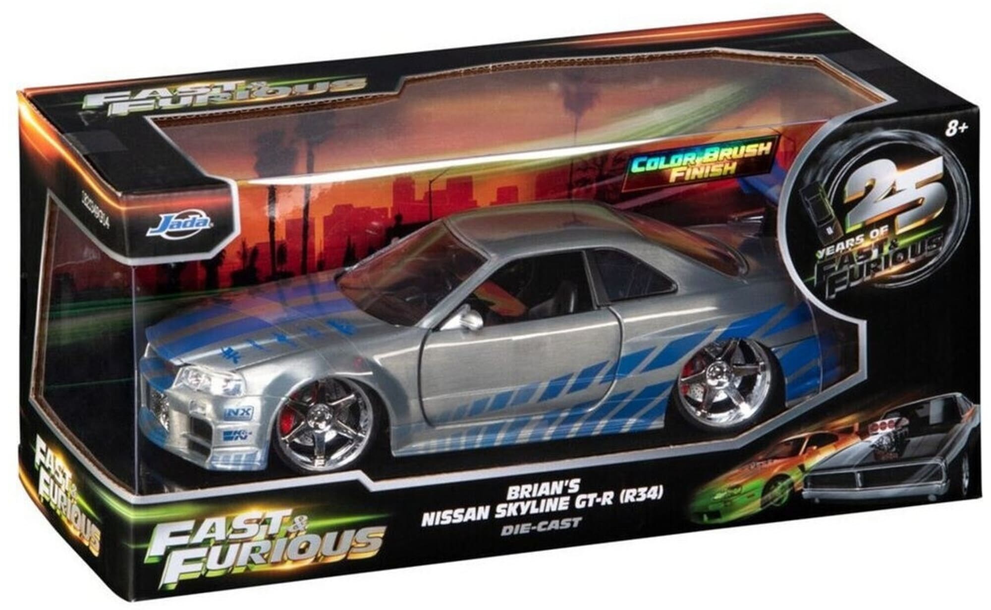 Jada Toys Fast _ Furious 25th Anniversary Nissan Skyline GT-R R34 2002 1_24