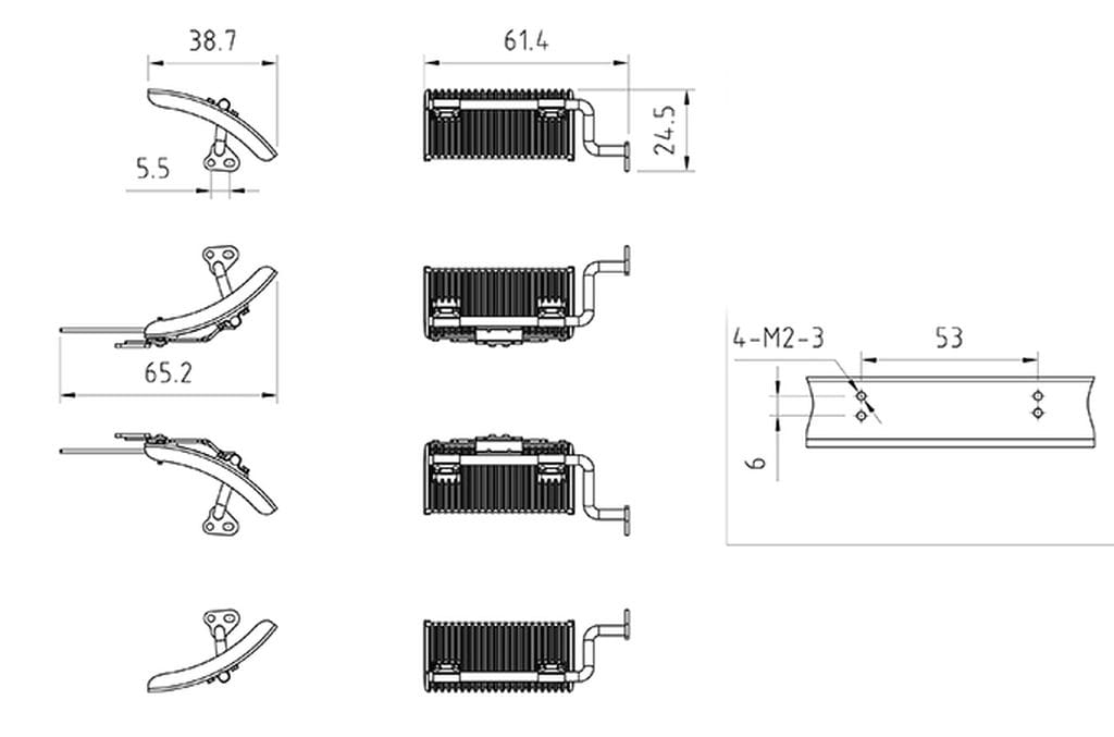 Lesu 1_14 Kotfluegel Paar fuer VOLVO offen - RC-Zubehoer