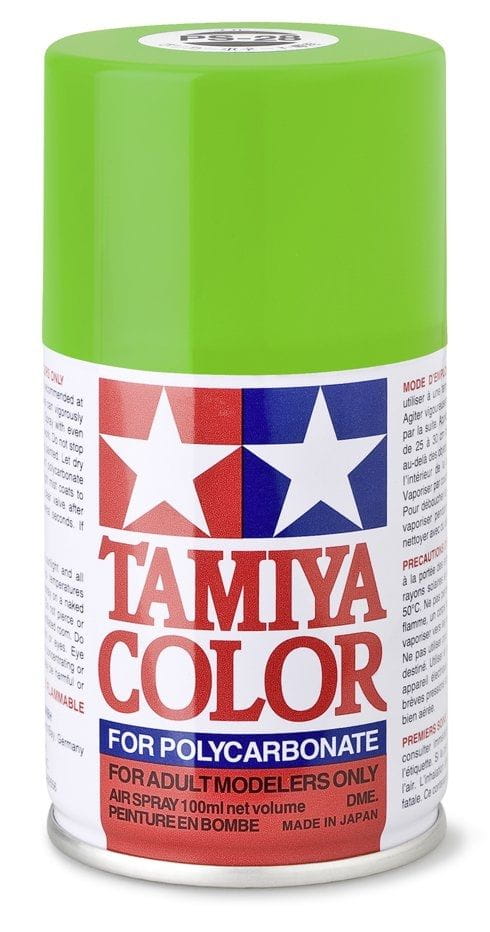 Tamiya PS-28 NEON-GRÜN Sprühfarbe 100ml für Polycarbonat ( Lexanfarbe )