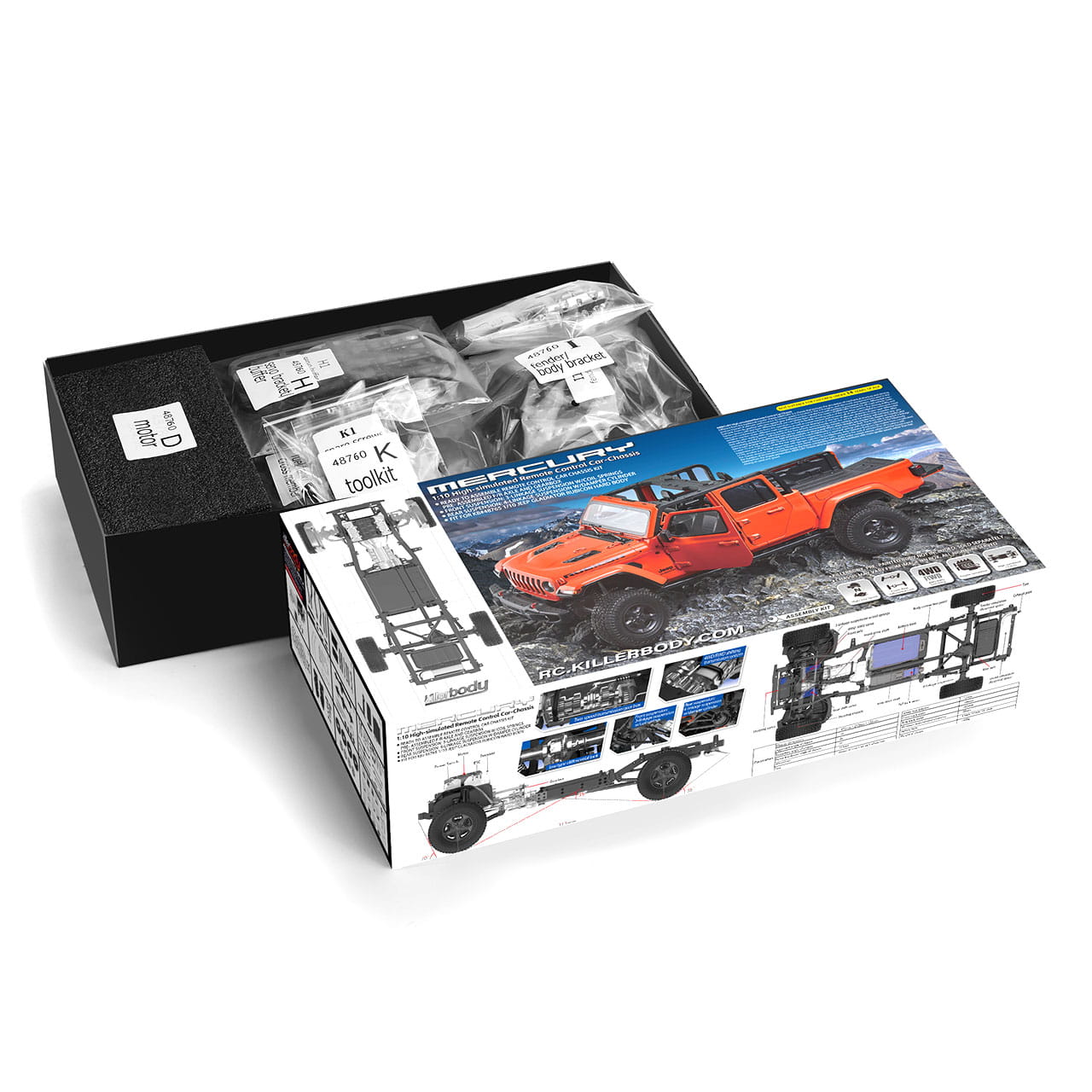 Killerbody Mercury Chassis Kit fuer Jeep - RC-Zubehoer