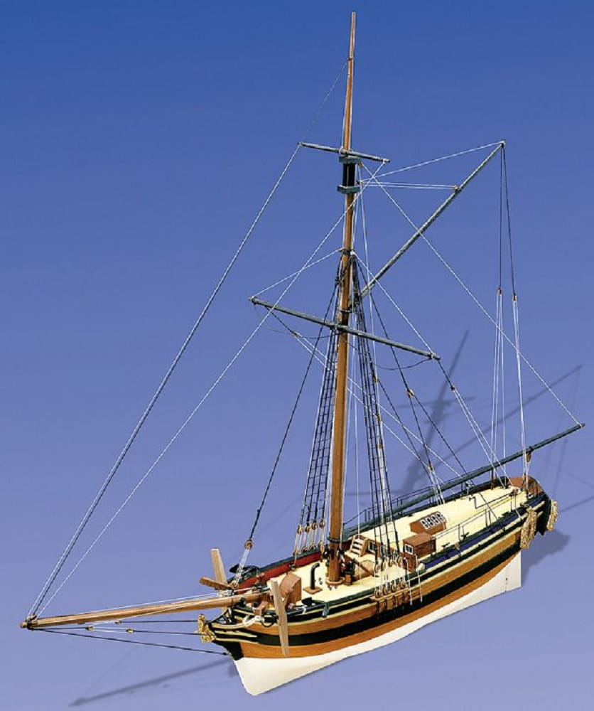 H_M. Chatham Yacht Modellbausatz im Massstab 1_64_ detaillierte Spantenbauweise und CNC-gefraeste Teil
