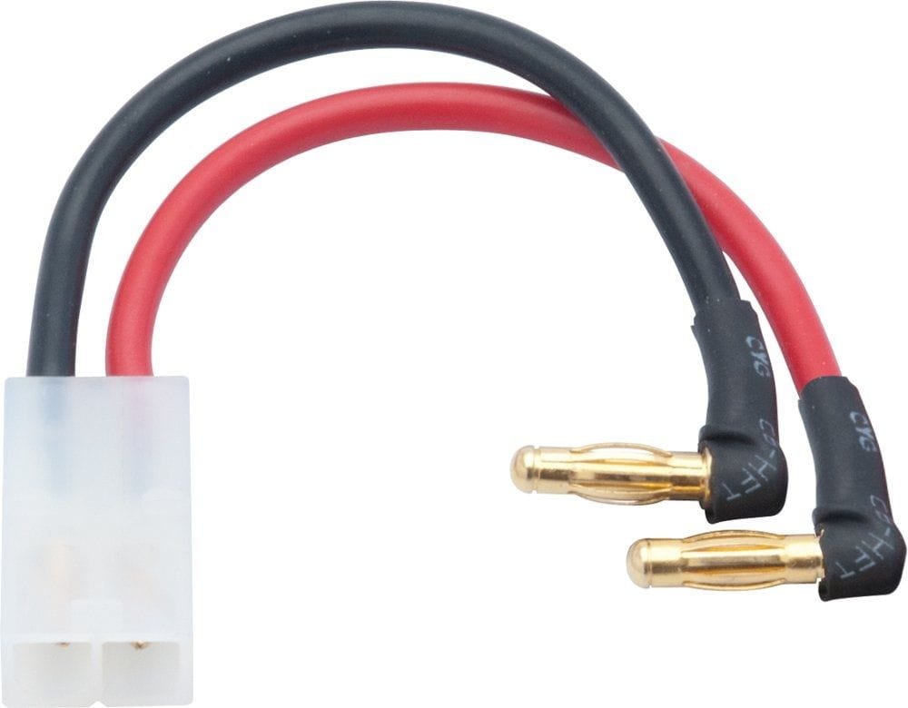 LRP LiPo Hardcase Adapterstecker - 4mm   Buchse auf Tamiya/JST Stecker 90  Winkel 65833