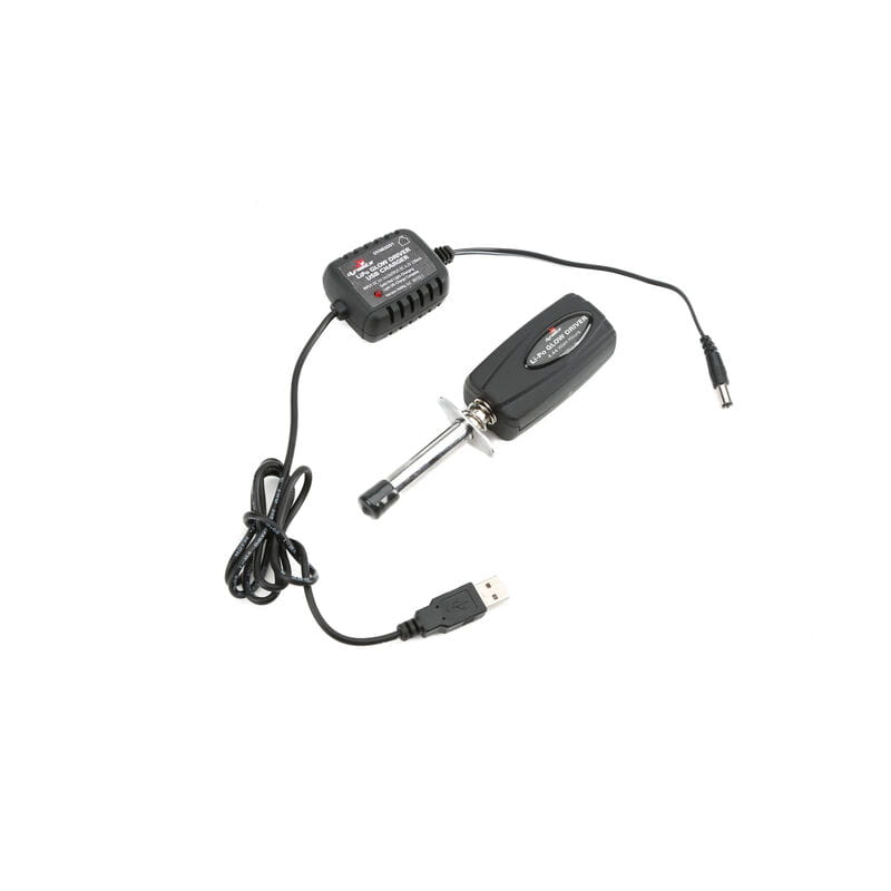 Dynamite Lipo Glühkerzenstecker mit Akku und USB Ladegerät Dynamite Lipo Gluehkerzenstecker mit Akku und USB Ladegeraet - RC-Zubehoer