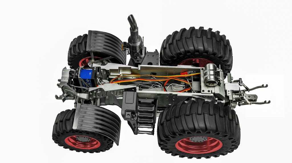 Lesu 1_16 Traktor-Fahrgestell 4x4 Montiert fuer Bruder-Traktor - RC-Zubehoer