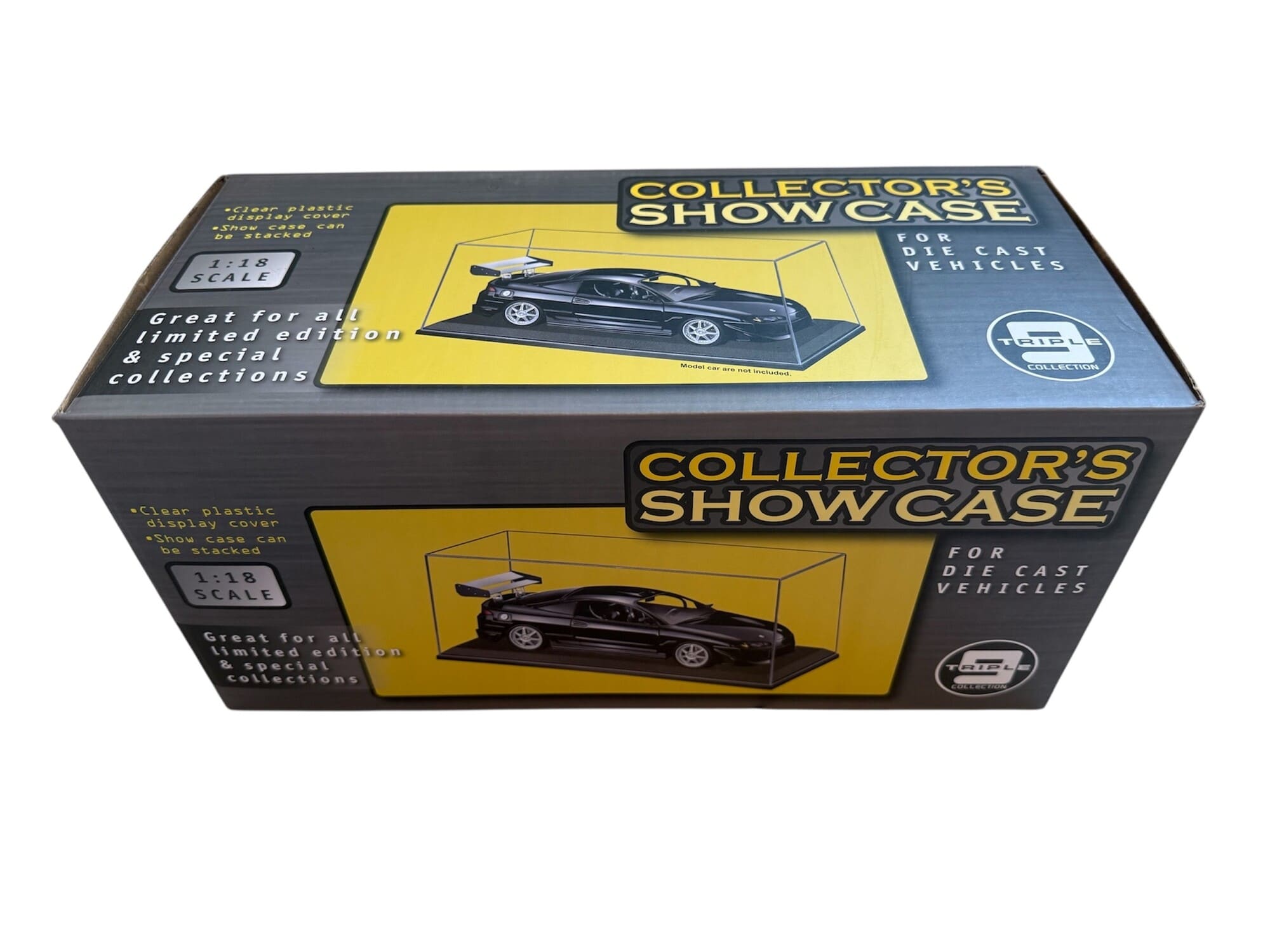 Triple9 Modellauto-Vitrine 1_18 stapelbar mit weisser Basis