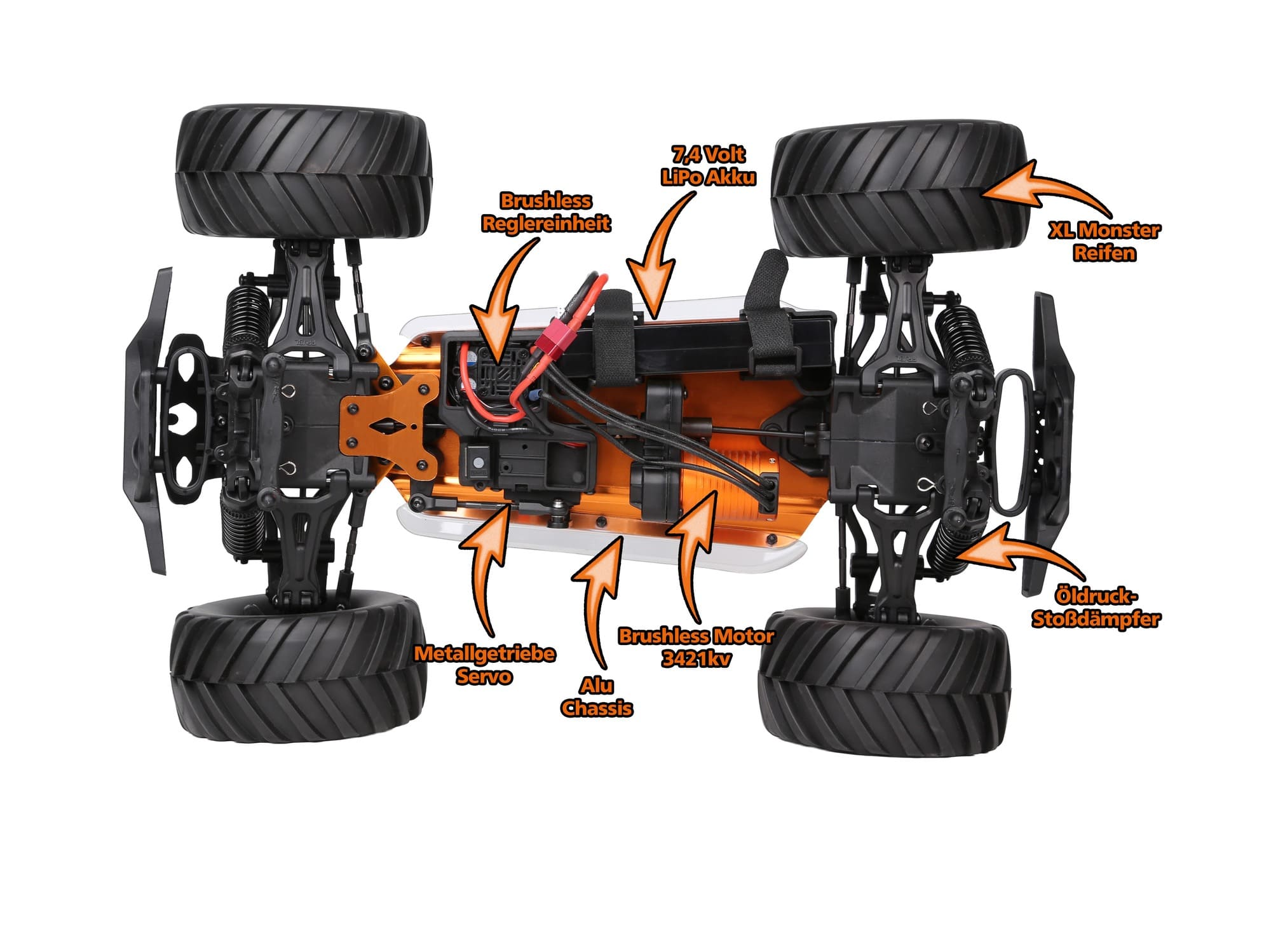 DF Models HotStrike RC Monstertruck 1_10 Brushless RTR