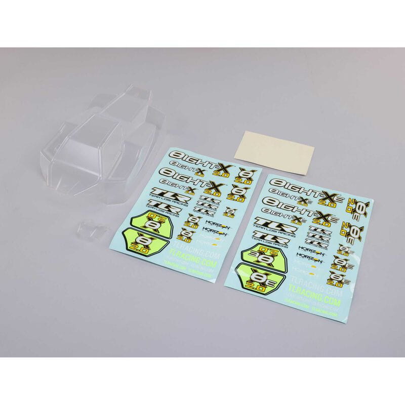 Losi Karosserie Set, Clear, w/Decals: 8X, 8XE 2.0