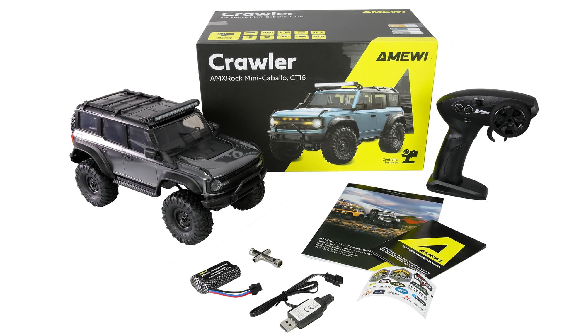 Amewi AMXRock Mini-Caballo RC Crawler 22720 1_16 RTR Grau