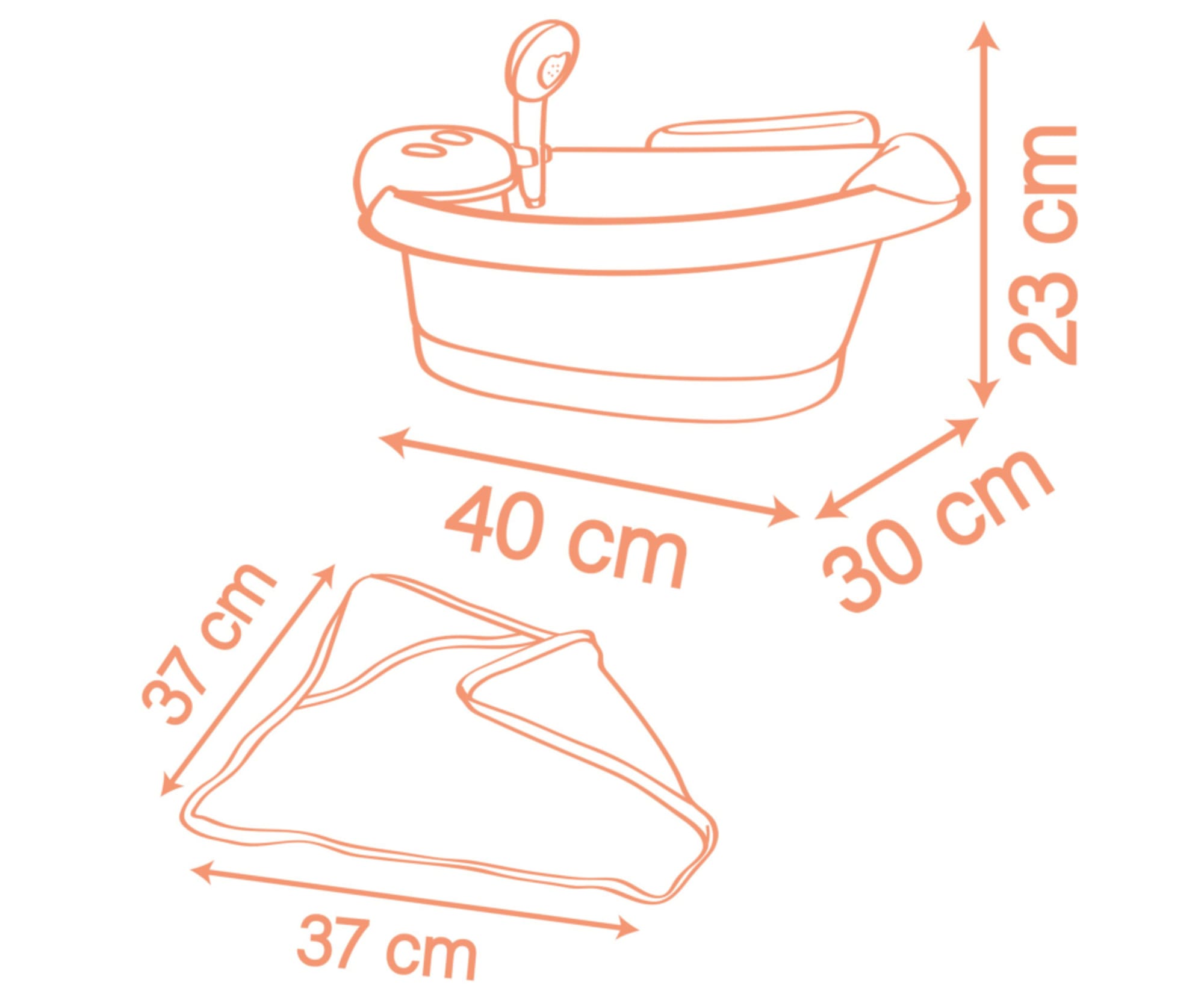 Smoby Baby Nurse Puppen-Badewanne