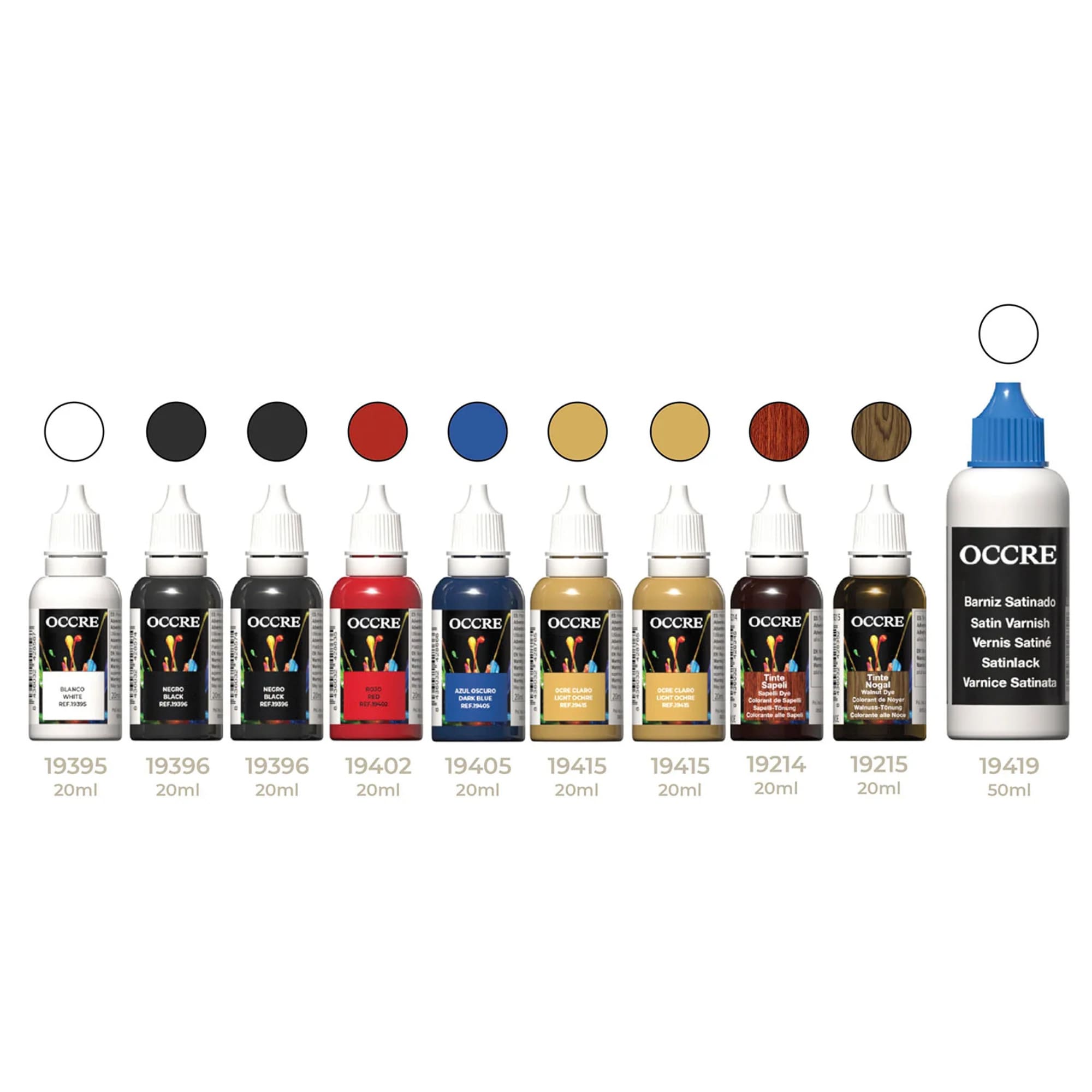 OcCre Farbset HMS Victory mit 10 Toepfchen Acrylfarben und Lack