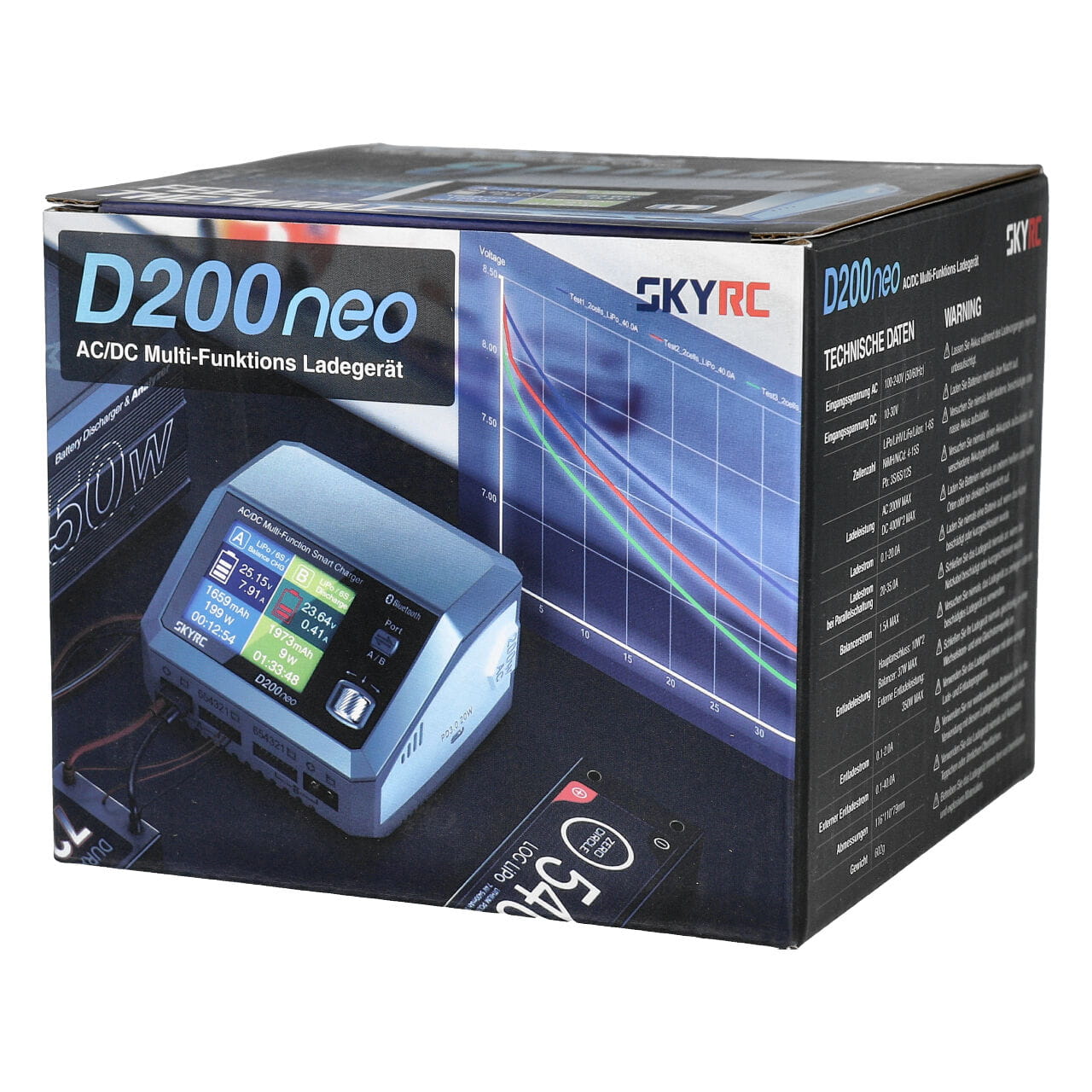 SkyRC Ladegerät D200 Neo LiPo 1-6s 20A 200W AC SkyRC Ladegerät D200 Neo LiPo 1-6s 20A 200W AC