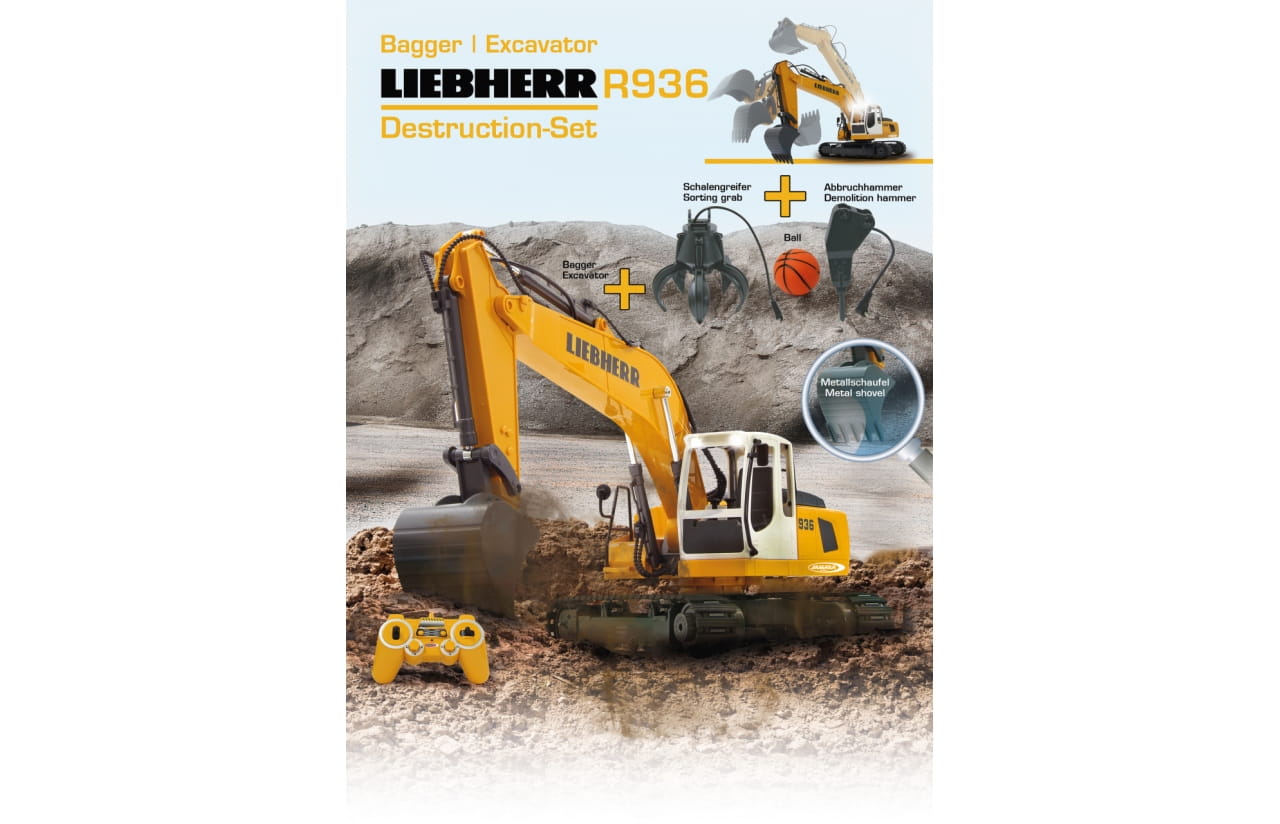 Jamara RC Bagger Liebherr R936 1:20 2,4Ghz Destruction-Set