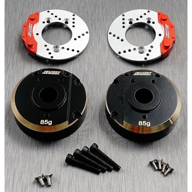 SAMIX brass portal knuckle hvy cover&scale brakerotor für Traxxas TRX-4 2 type combo set