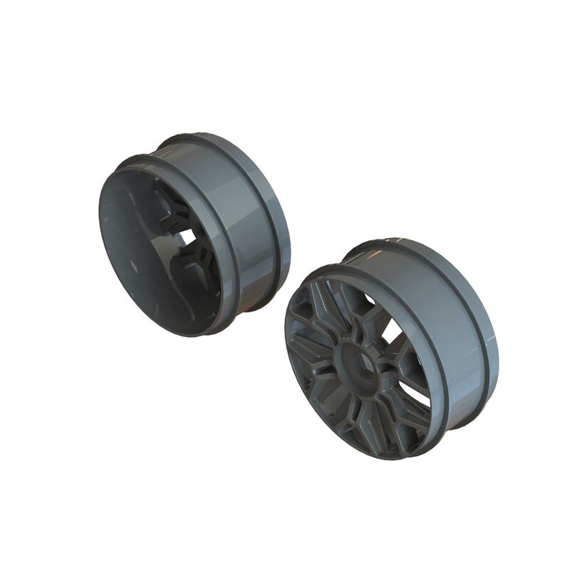 Arrma 1_8 Buggy Wheel 17mm Hex Gun Metal _2_ - RC-Zubehoer