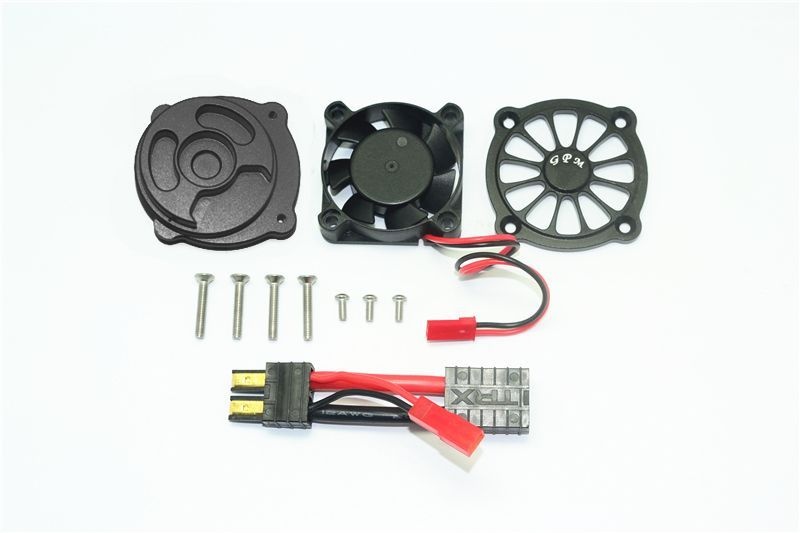 GPM Alu Kühlkörper mit Ventilator schwarz für Traxxas UDR