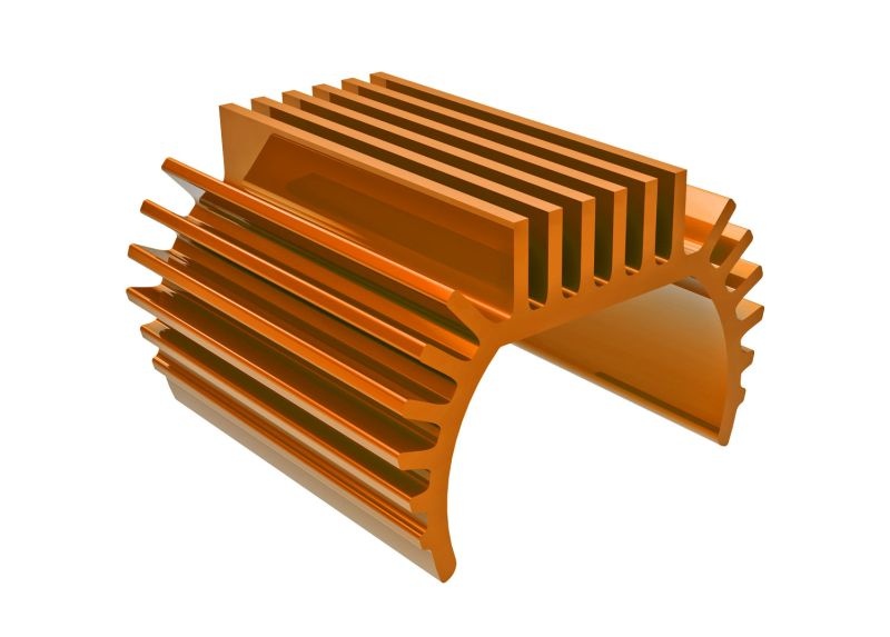 Traxxas Kuehlkoerper fuer Titan 87T motor 6061-T6 Alu orange eloxiert - RC-Zubehoer