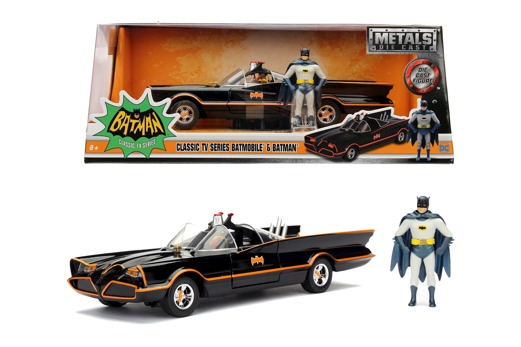 Jadatoys Modellauto Batman 1966 Classic Batmobile 1:24 Jadatoys Modellauto Batman 1966 Classic Batmobile 1:24