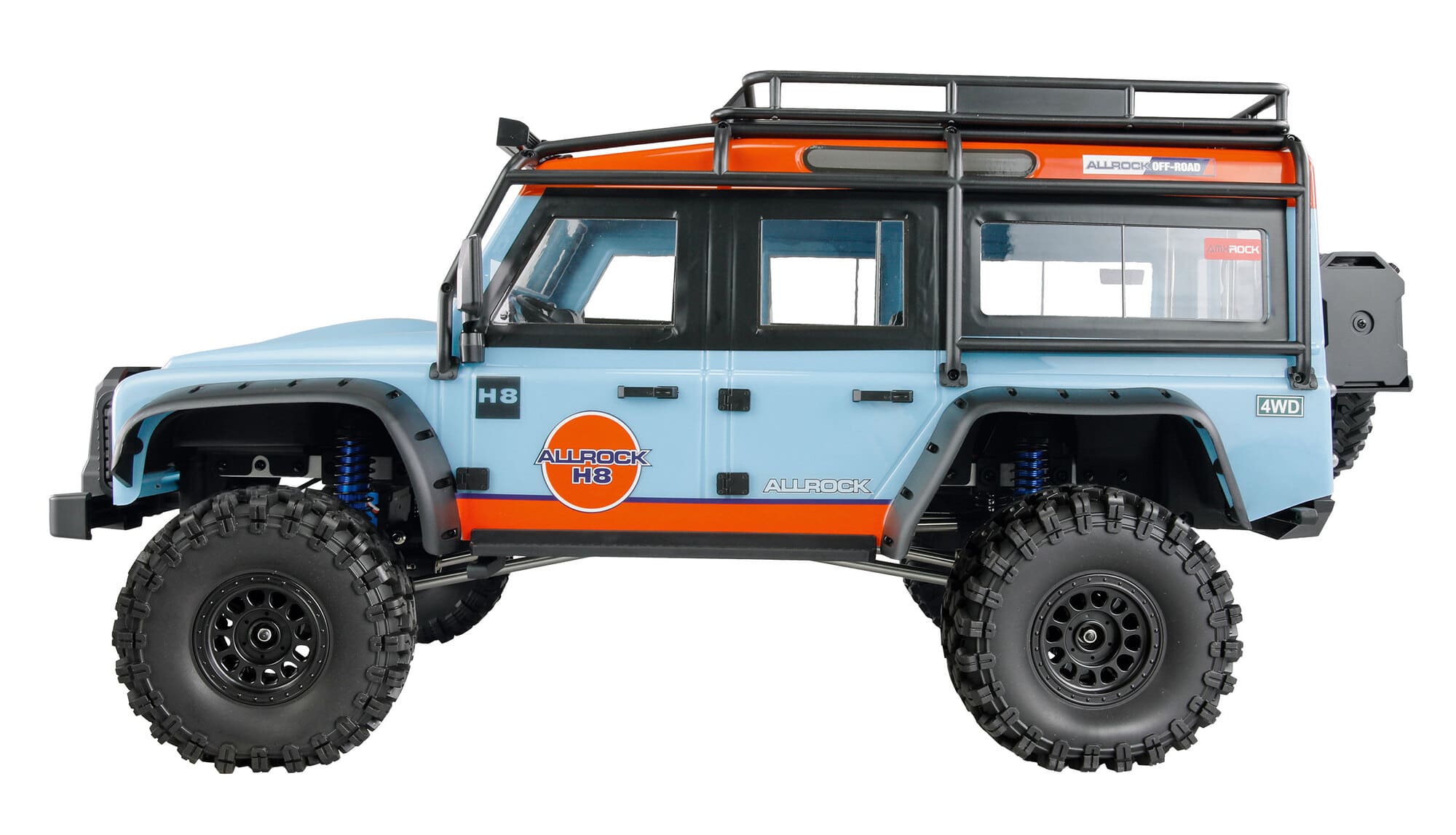 Amewi RC ALLRock H8 V2 Scale Crawler brushless 1_8 RTR blau_orange - Art_-Nr. 22766