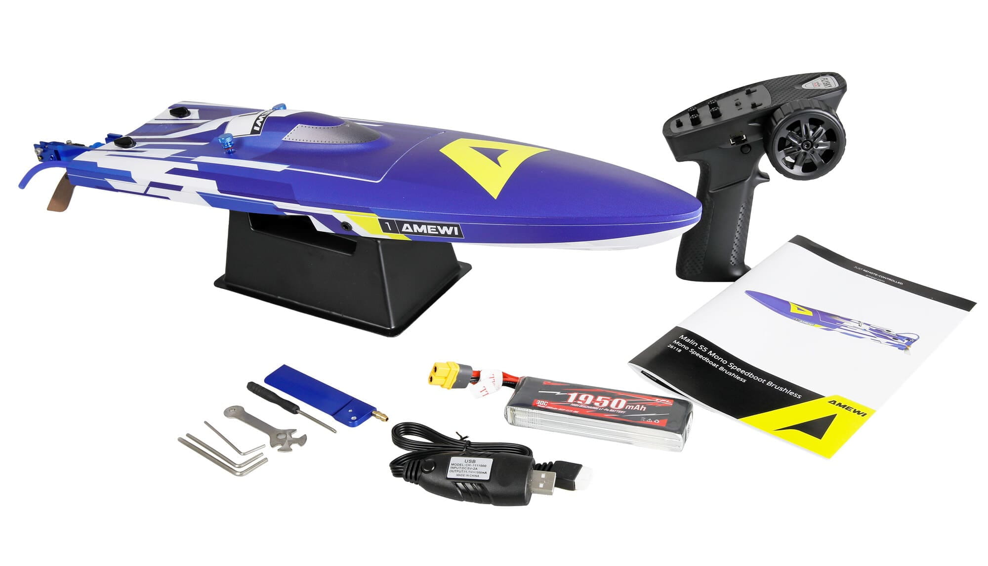 Amewi Marlin S5 Brushless Mono-Speedboot RTR