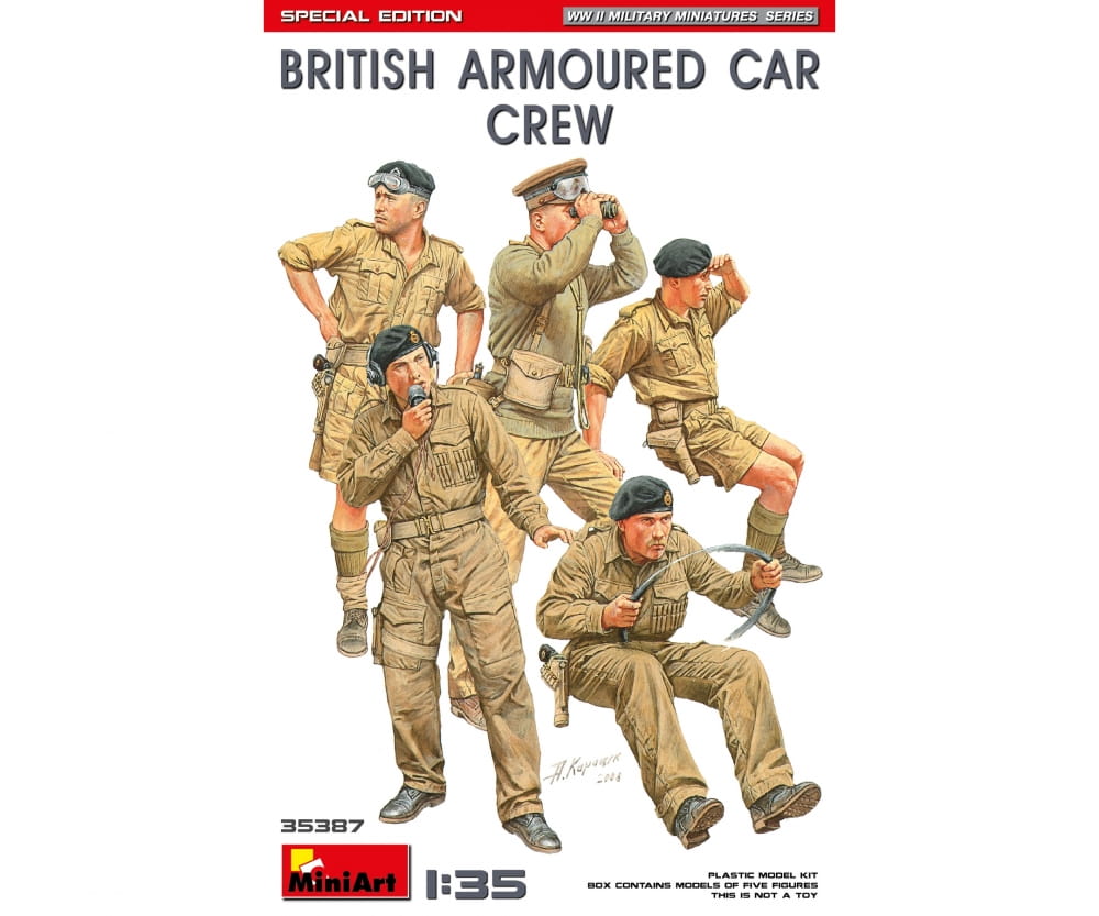 MiniArt 1:35 Figur Brit. Panzerbesatzu Plastik Modellbausatz