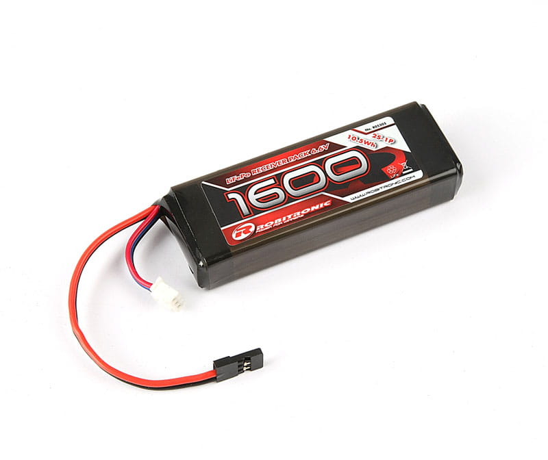 Robitronic LiFe 6,6V, 1600mAh, 2/3A Straight, Empfängerpack (EH)