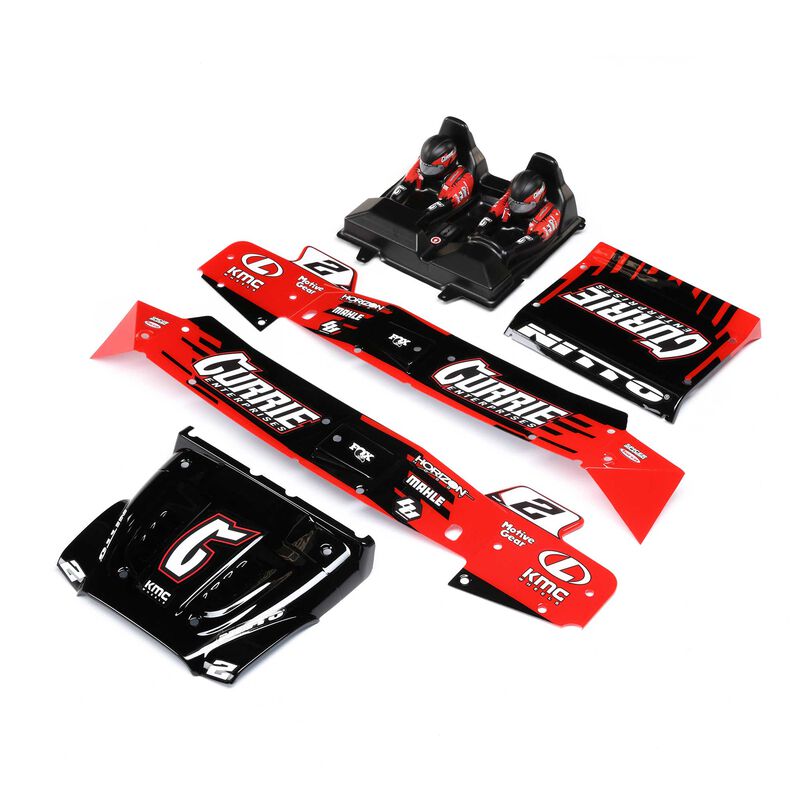Losi Body_Driver Set_ Red_ Silkscreened_ Hammer Rey - RC-Zubehoer
