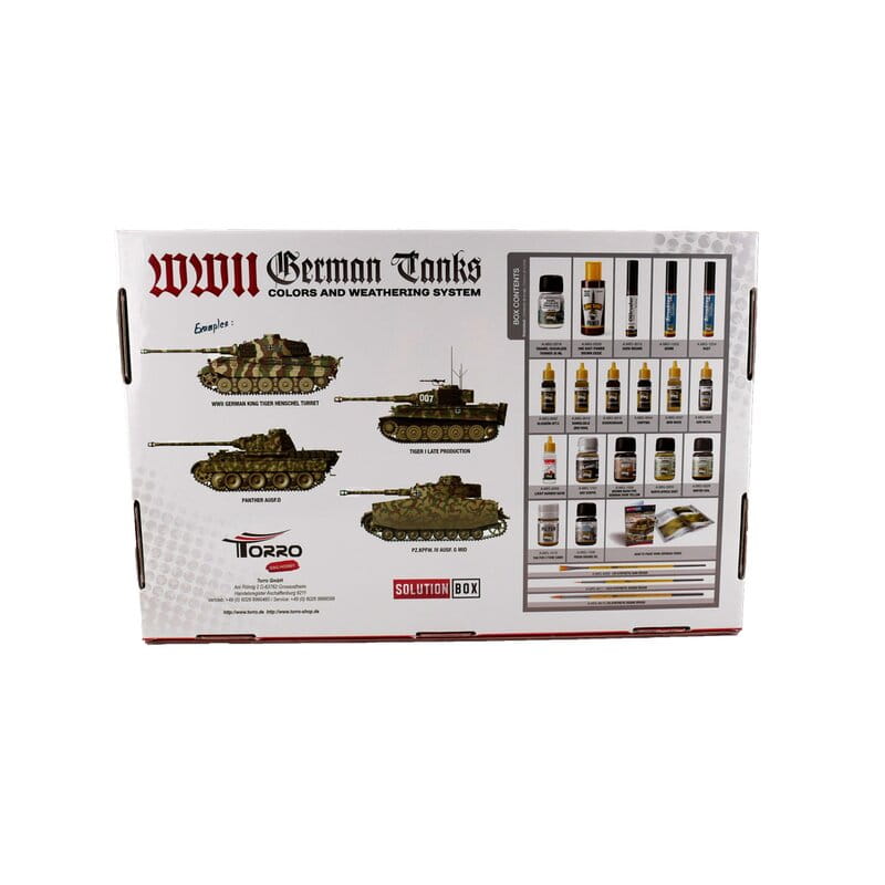 Torro × AMMO by Mig Solution Box WWII German Tanks mit Farben und Effekten