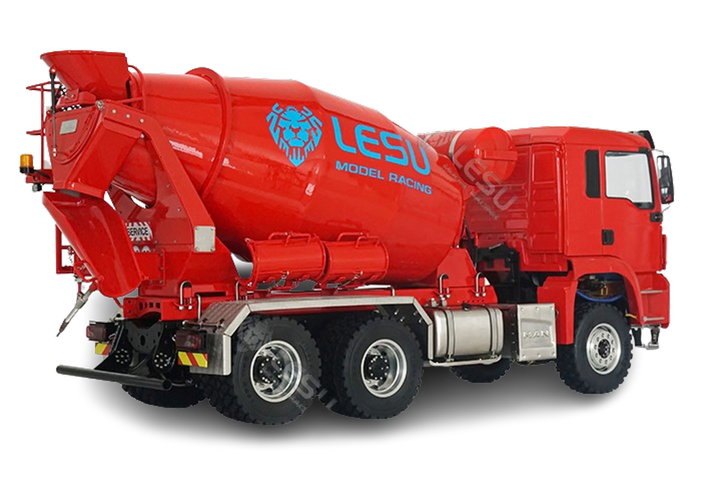 Lesu 1_14 6x6 MAN TGS Betonmischer aus Edelstahl - RC-Zubehoer