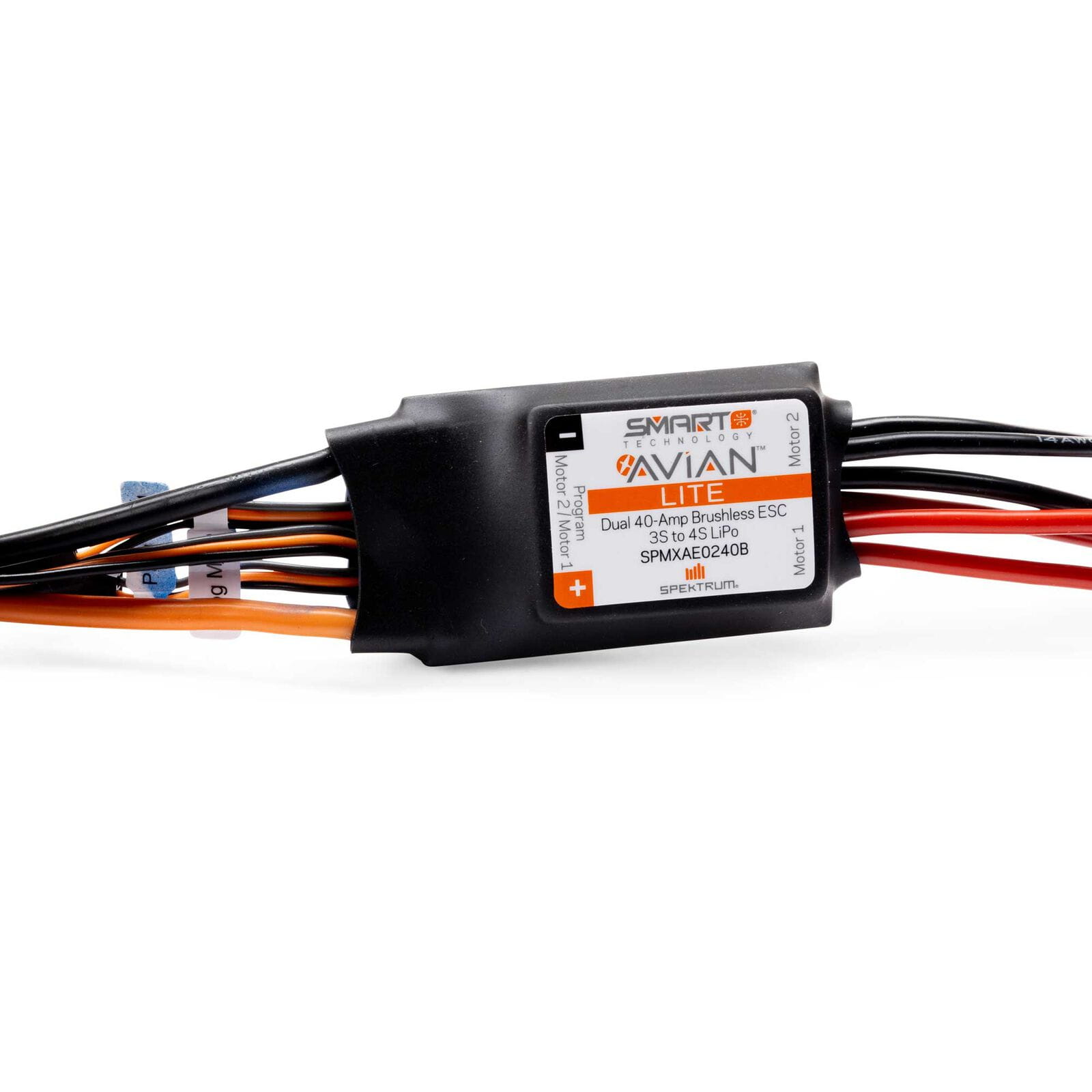 Spektrum Avian 40-Amp Dual Smart Lite Brushless Regler ESC; 3S-4S IC3 - RC-Zubehoer