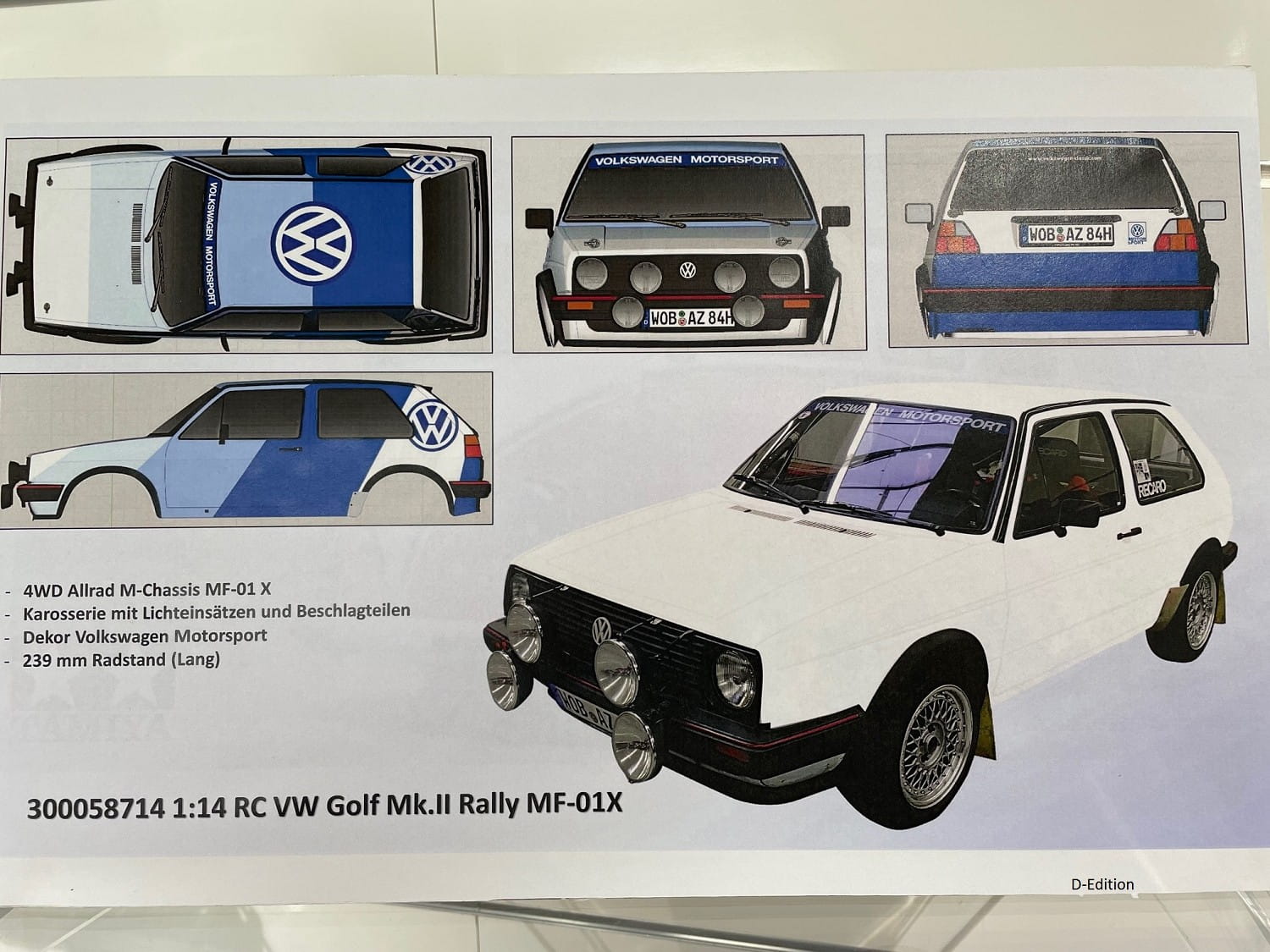 TAMIYA Strassen Version Golf 2 tamiya_vw_golf_2_strassen_version_bausatz