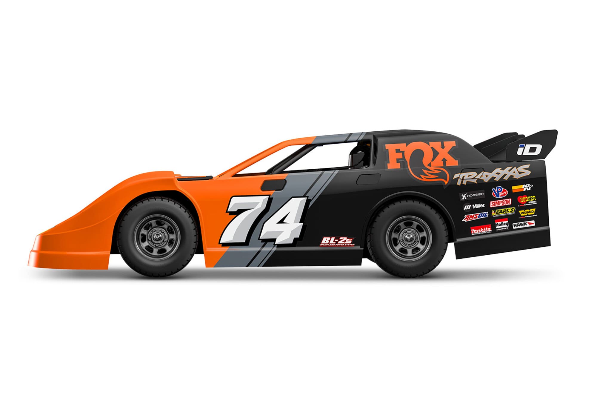 Traxxas Slash Late Model BL-2s Dirt Oval 1-10-fox
