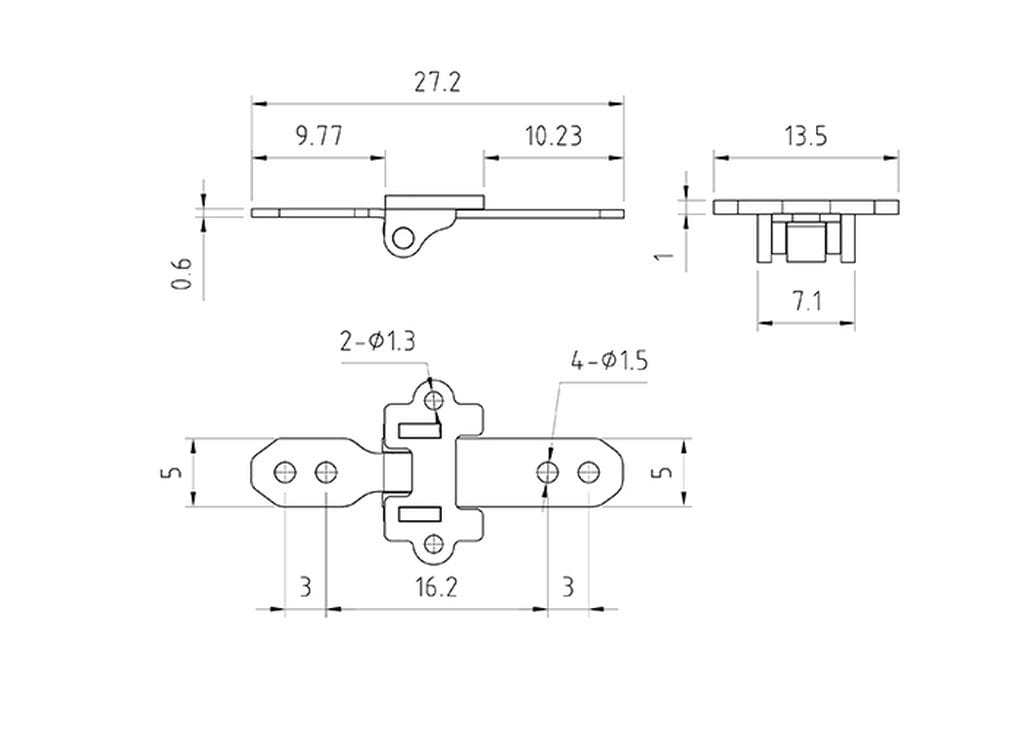 Lesu Scharnier v2 aus Metall 1 Stueck - RC-Zubehoer