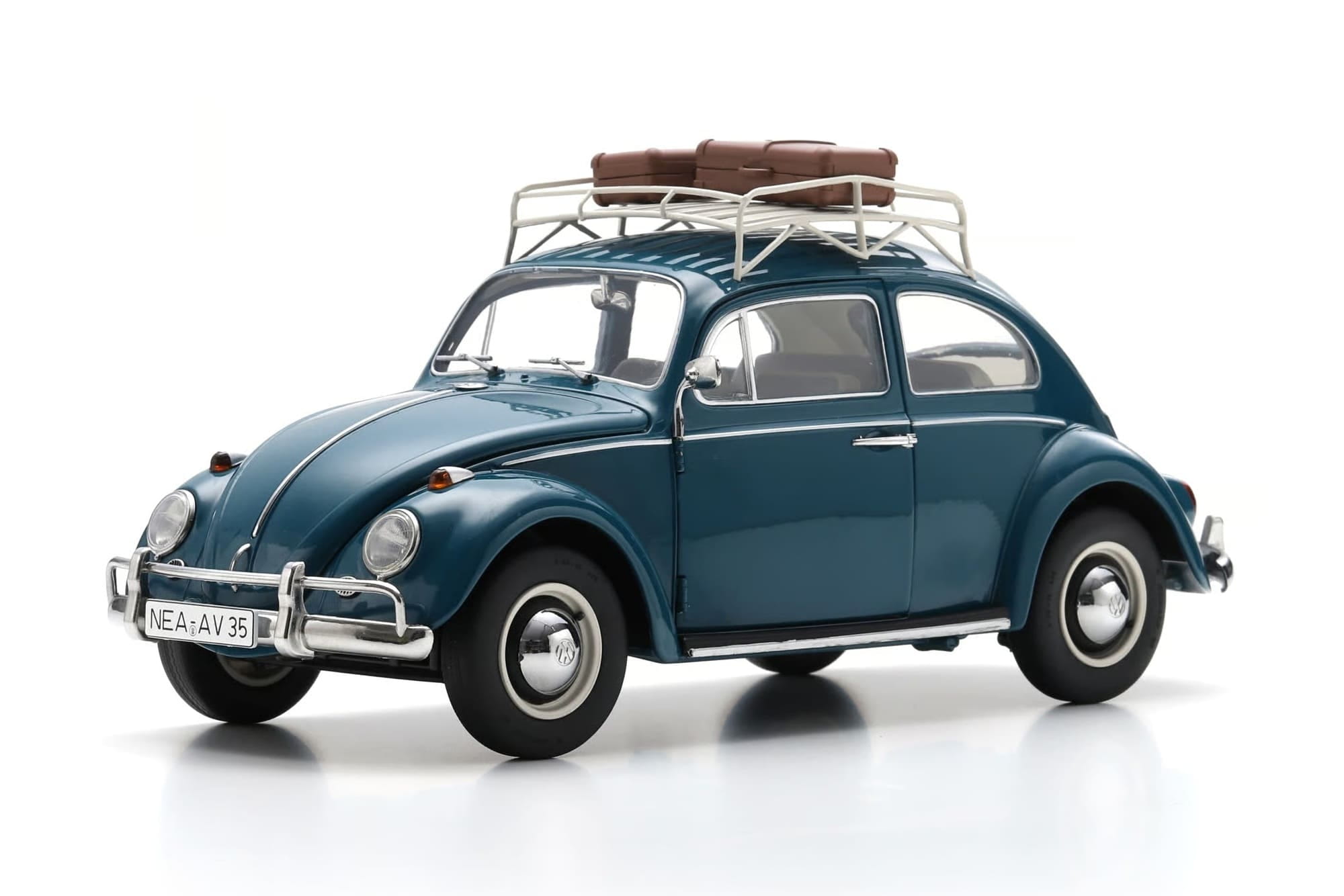 Schuco VW Kaefer 1963 mit Gepaecktraeger 1_18 Sammlermodell