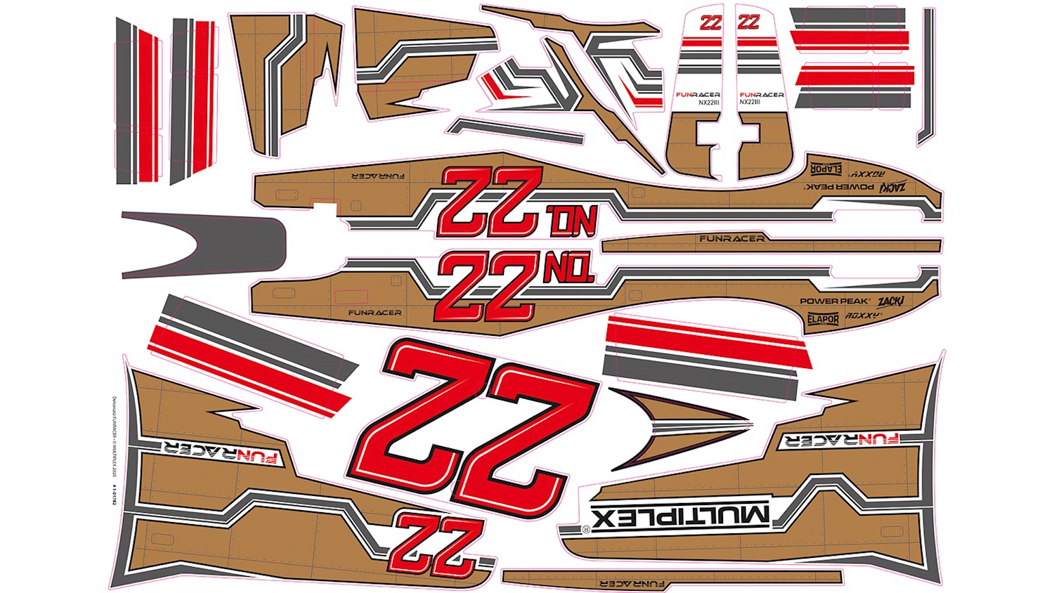 Multiplex Dekorsatz FunRacer bronze - RC-Zubehoer