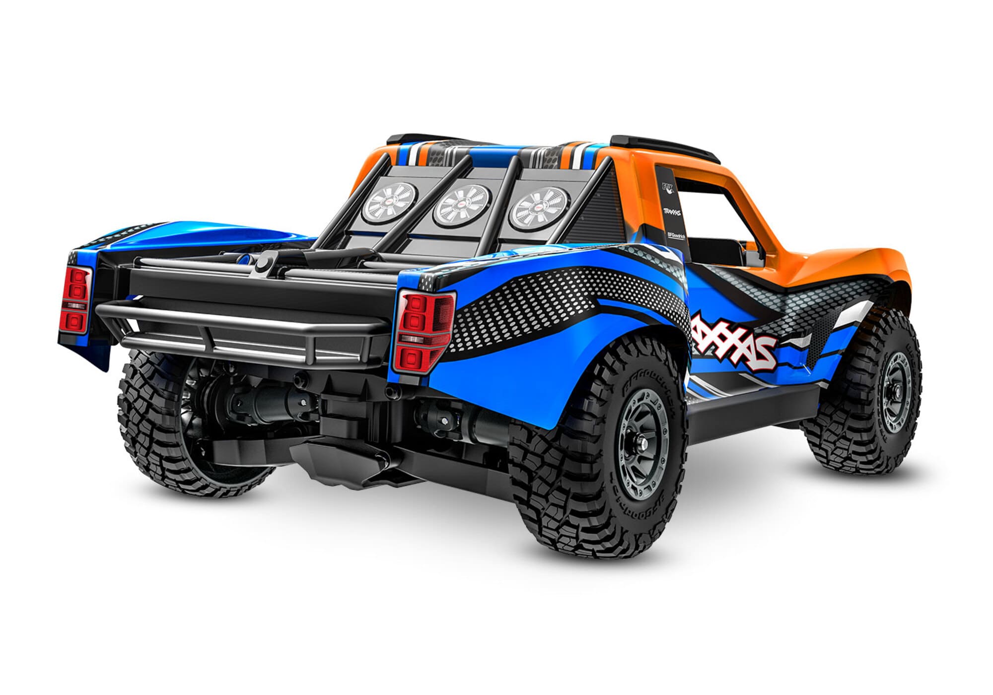 Traxxas Mini-Slash BL-2S 4x4 Orange Short Course RC Truck mit Akku und Ladegeraet